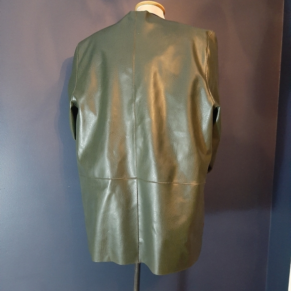 SPANNER Jackets & Coats Spanner Army Green Vegan Leather Jacket